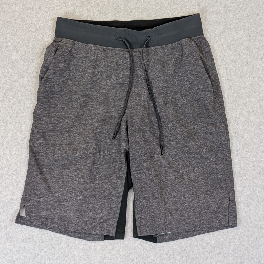 Lululemon T.H.E. Shorts Men's Small 11" Gray Linerless Performance Workout Gym